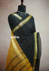 Paavai khadi small border - Black